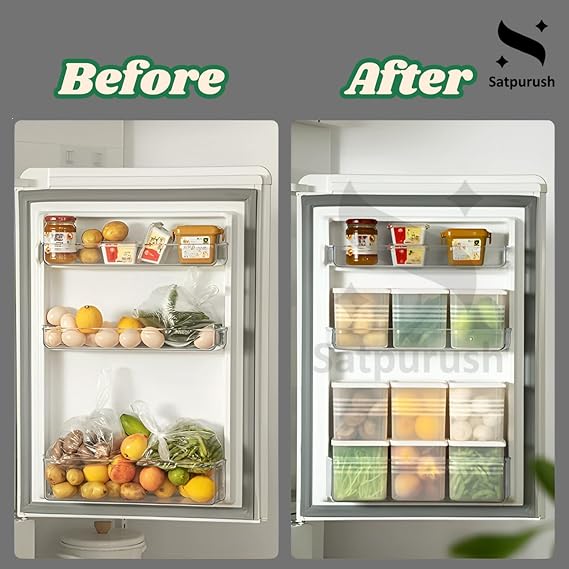 Fridge Storage Boxes (Pack of 6) Freezer & Refrigerator