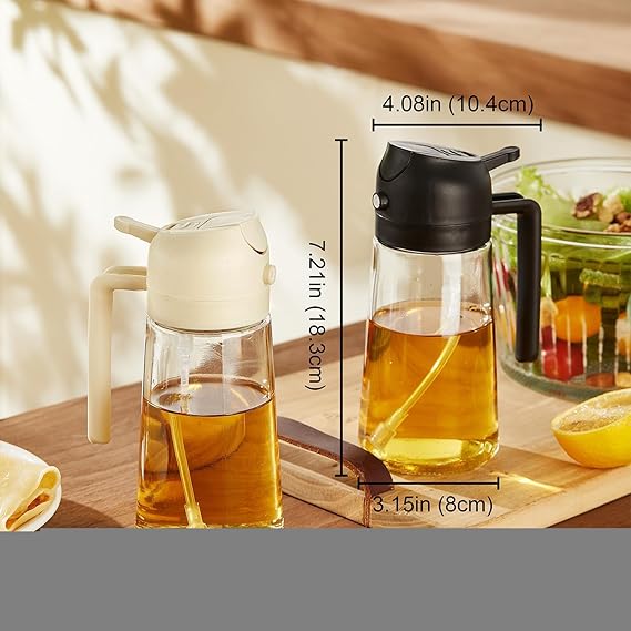 500ml 2-in-1 Oil Sprayer & Dispenser Bottle