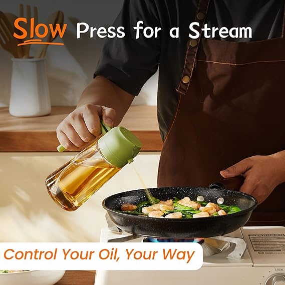 500ml 2-in-1 Oil Sprayer & Dispenser Bottle