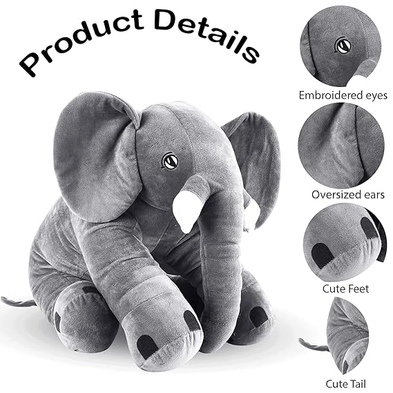 VIBENIX Animal Elephant Soft Toy for Kids of Plush Hugging Soft Toy