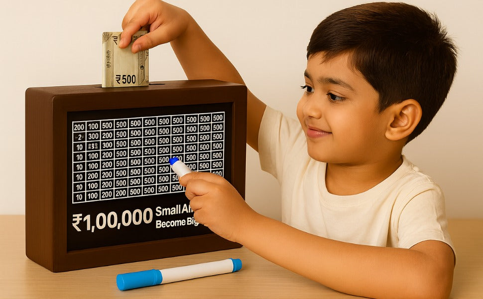 Wooden Money Saving Piggy Bank (₹50,000 to ₹1,20,000 Saving Box)